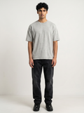 GREY ACID WASH OVERSIZED TEE