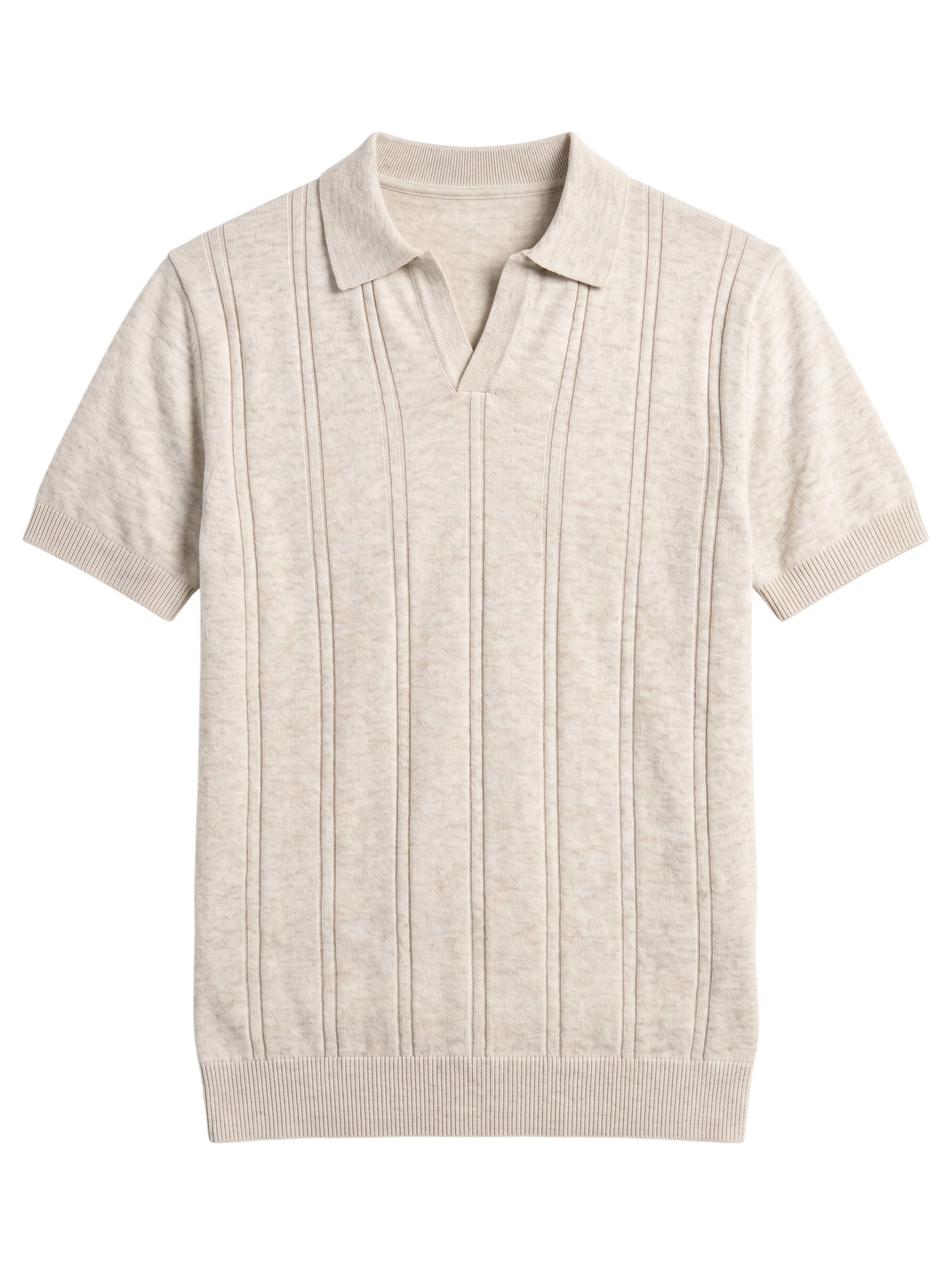 BEIGE OLD MONEY KNITTED POLO