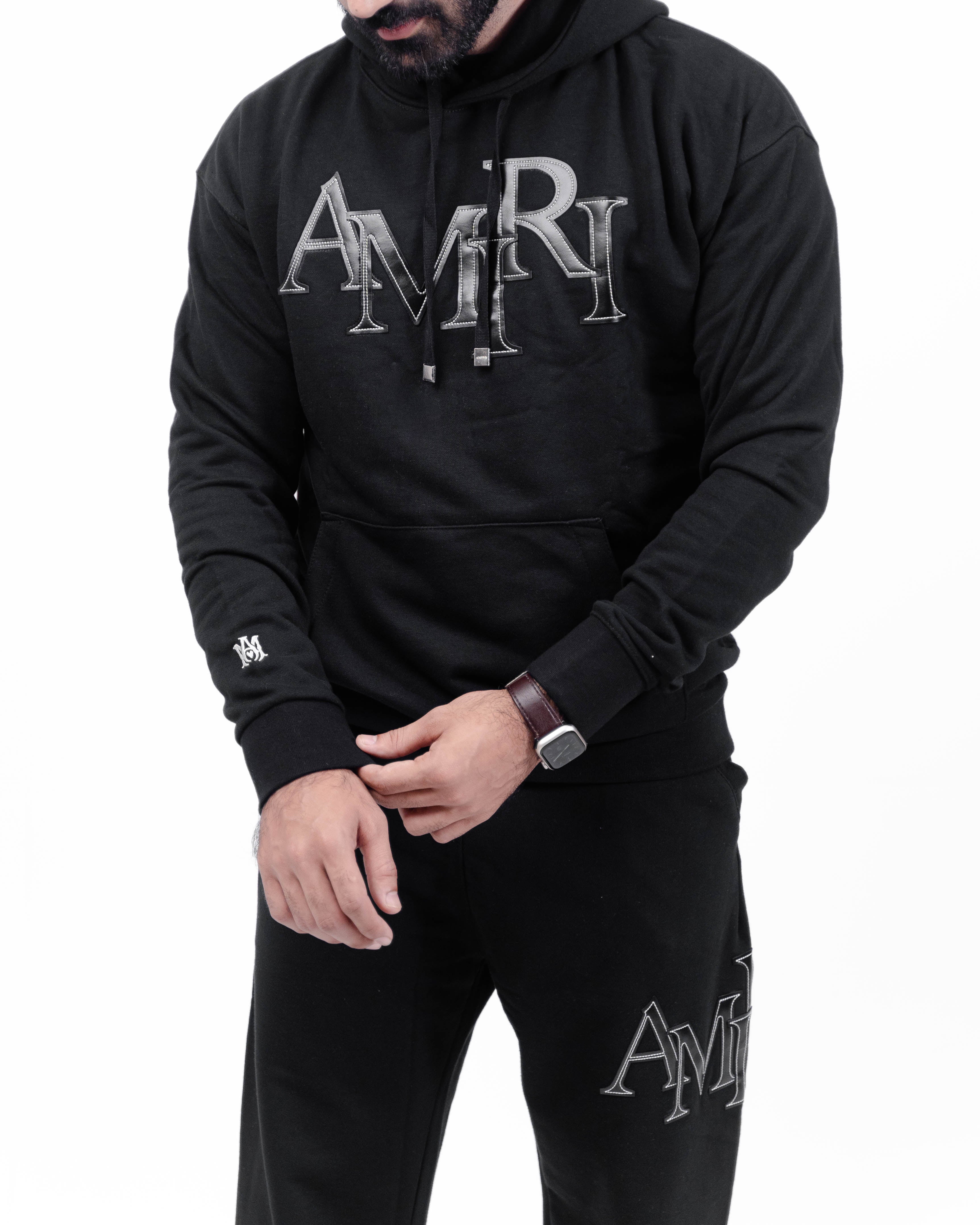 AMIRI Black Premium Hoodie Tracksuit