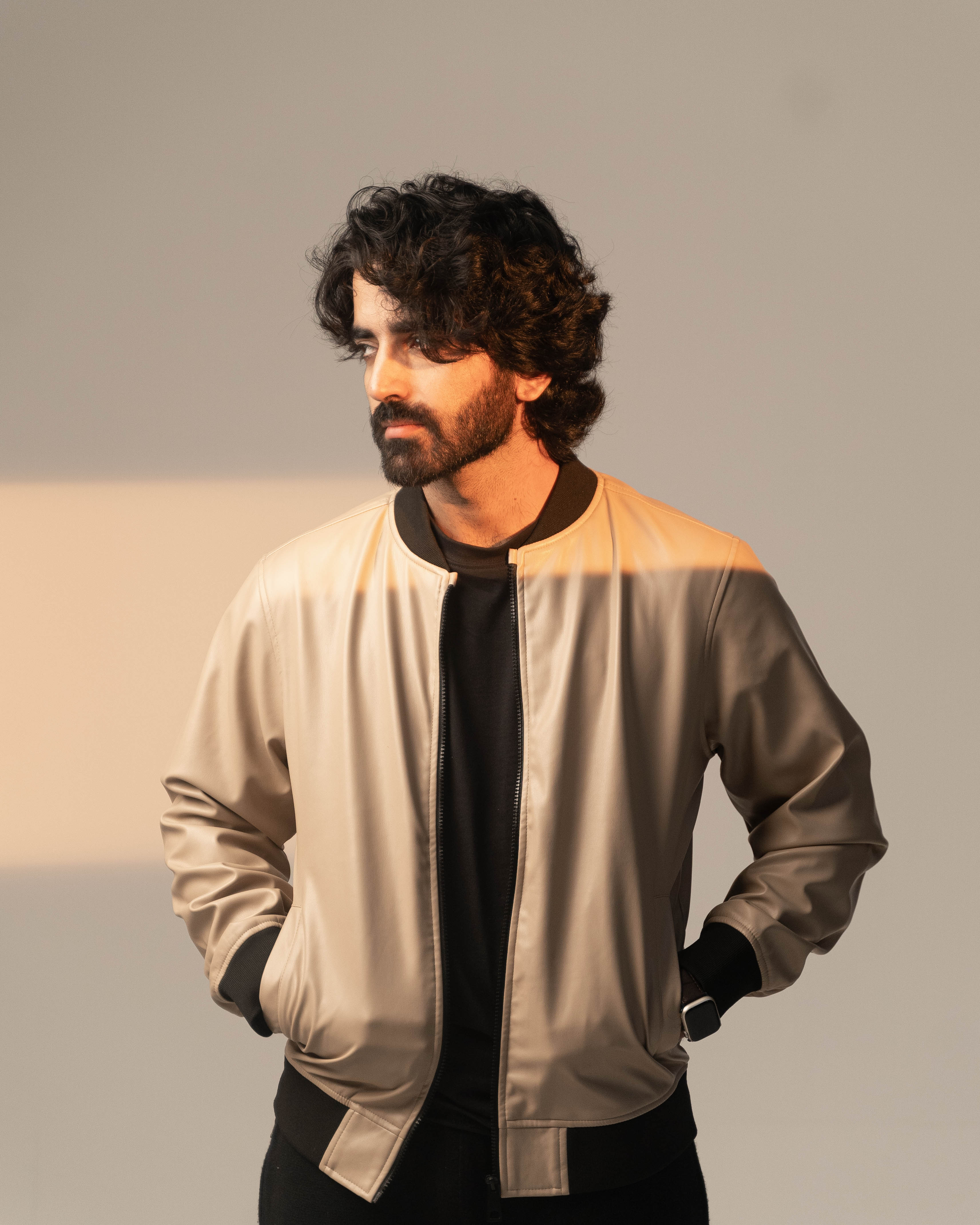 The PU Leather Bomber Jacket