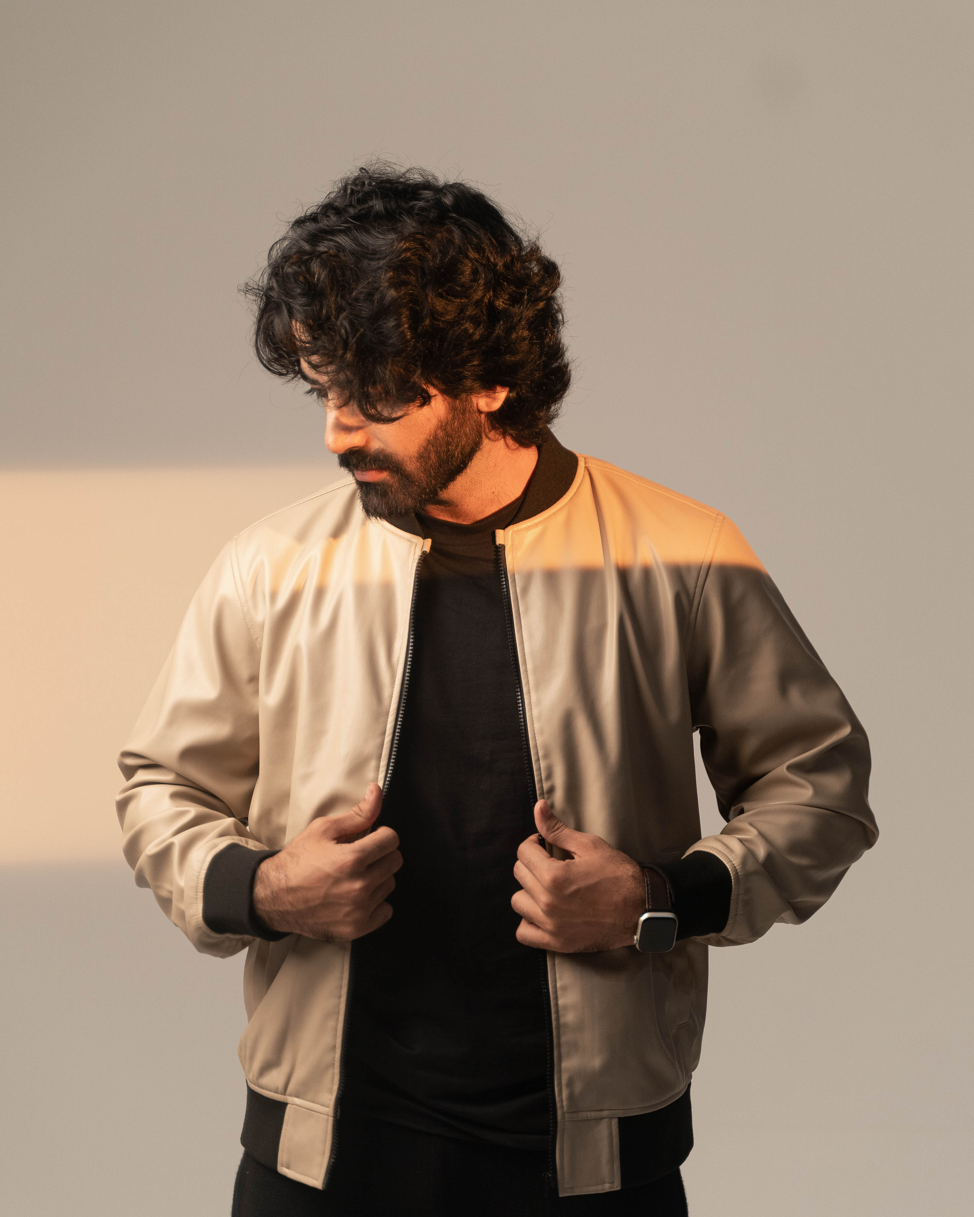 The PU Leather Bomber Jacket