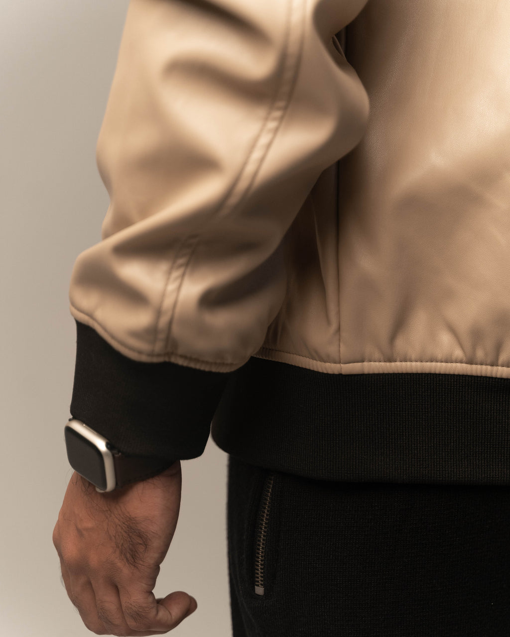 The PU Leather Bomber Jacket