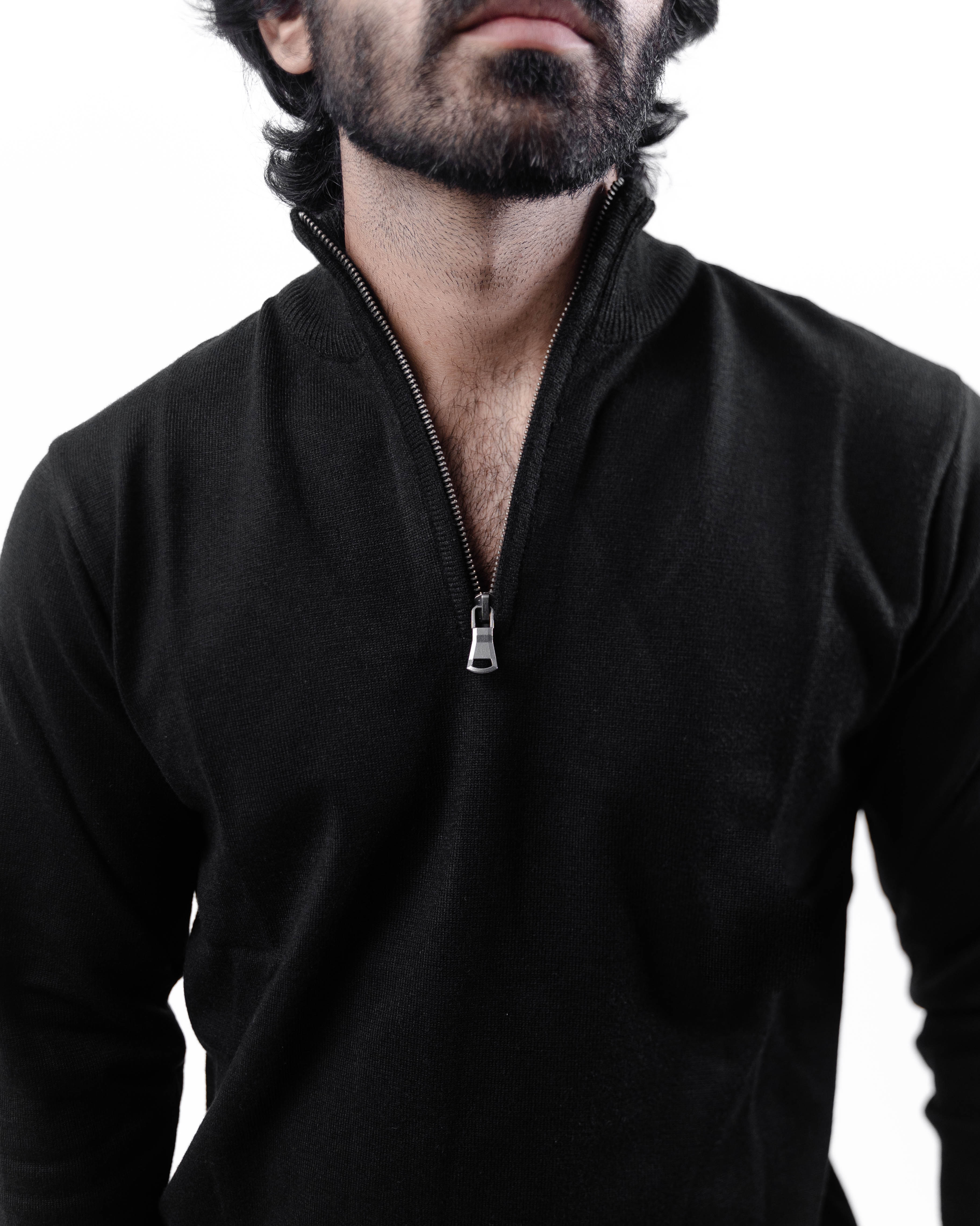 The Essential Black Half-Zip Pullover