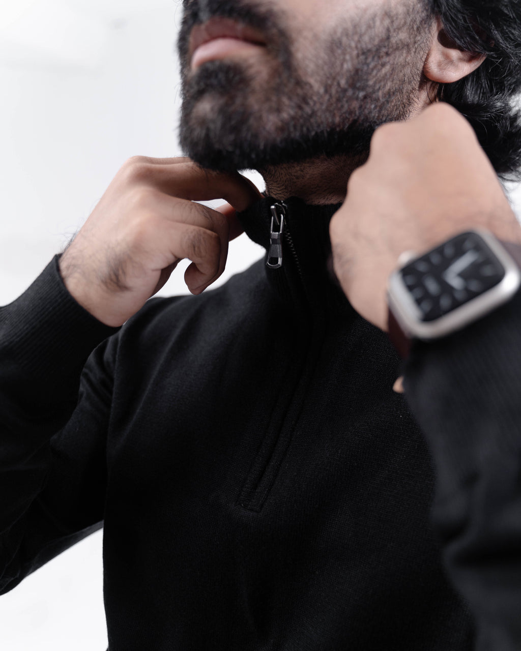 The Essential Black Half-Zip Pullover