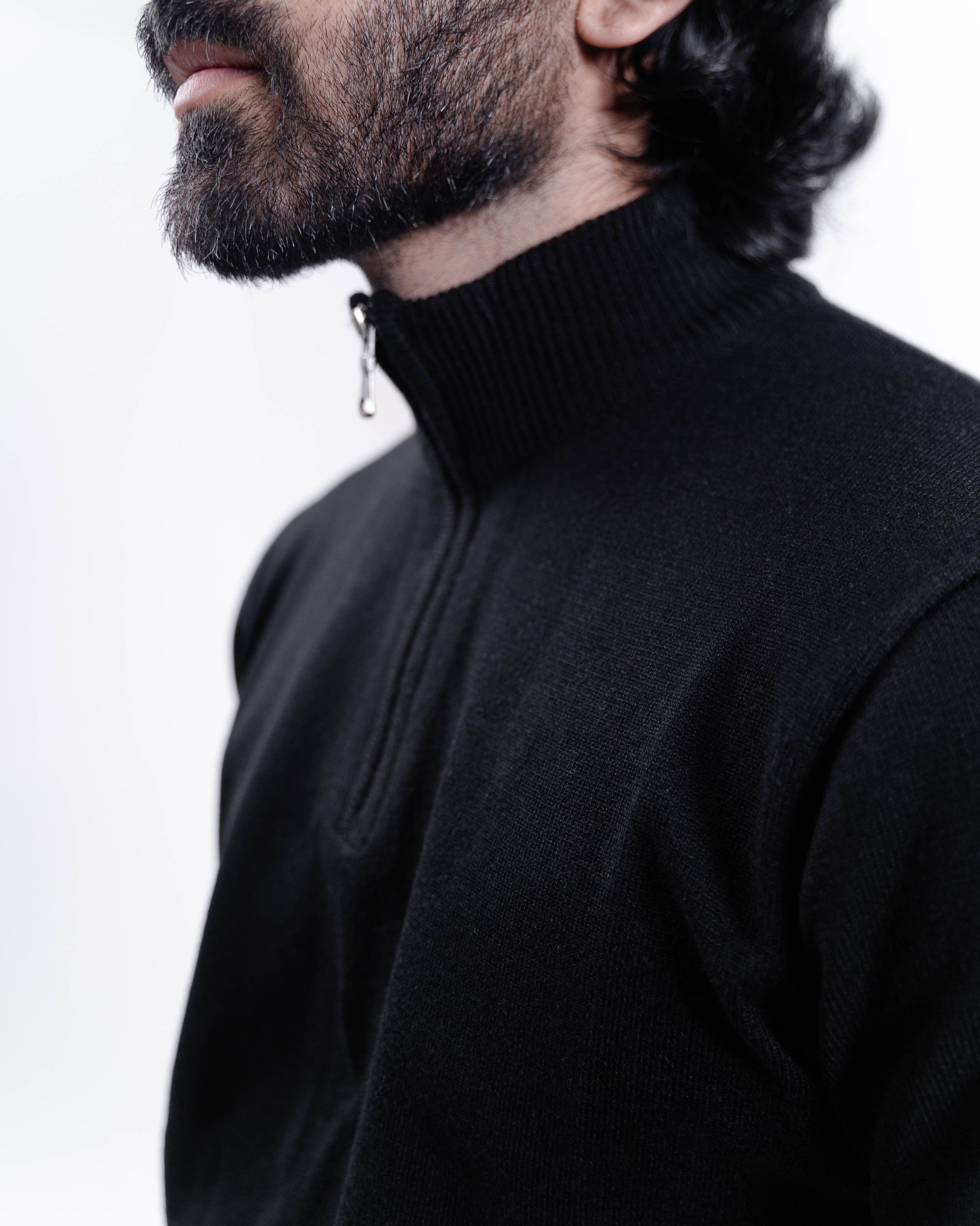 The Essential Black Half-Zip Pullover