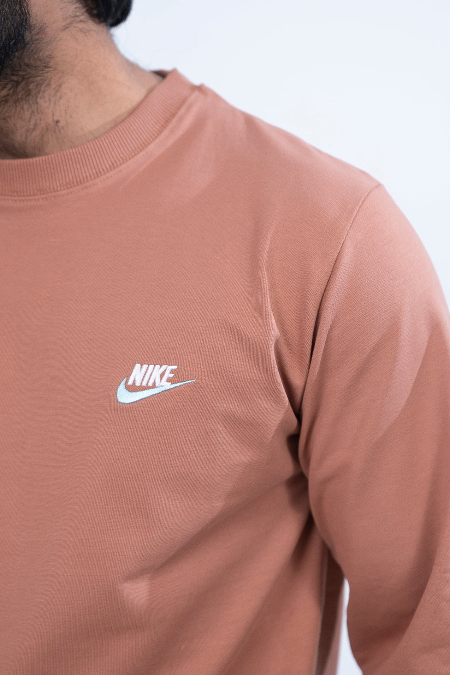 𝖭𝗂𝗄𝖾 Brown Embroidered Sweatshirt