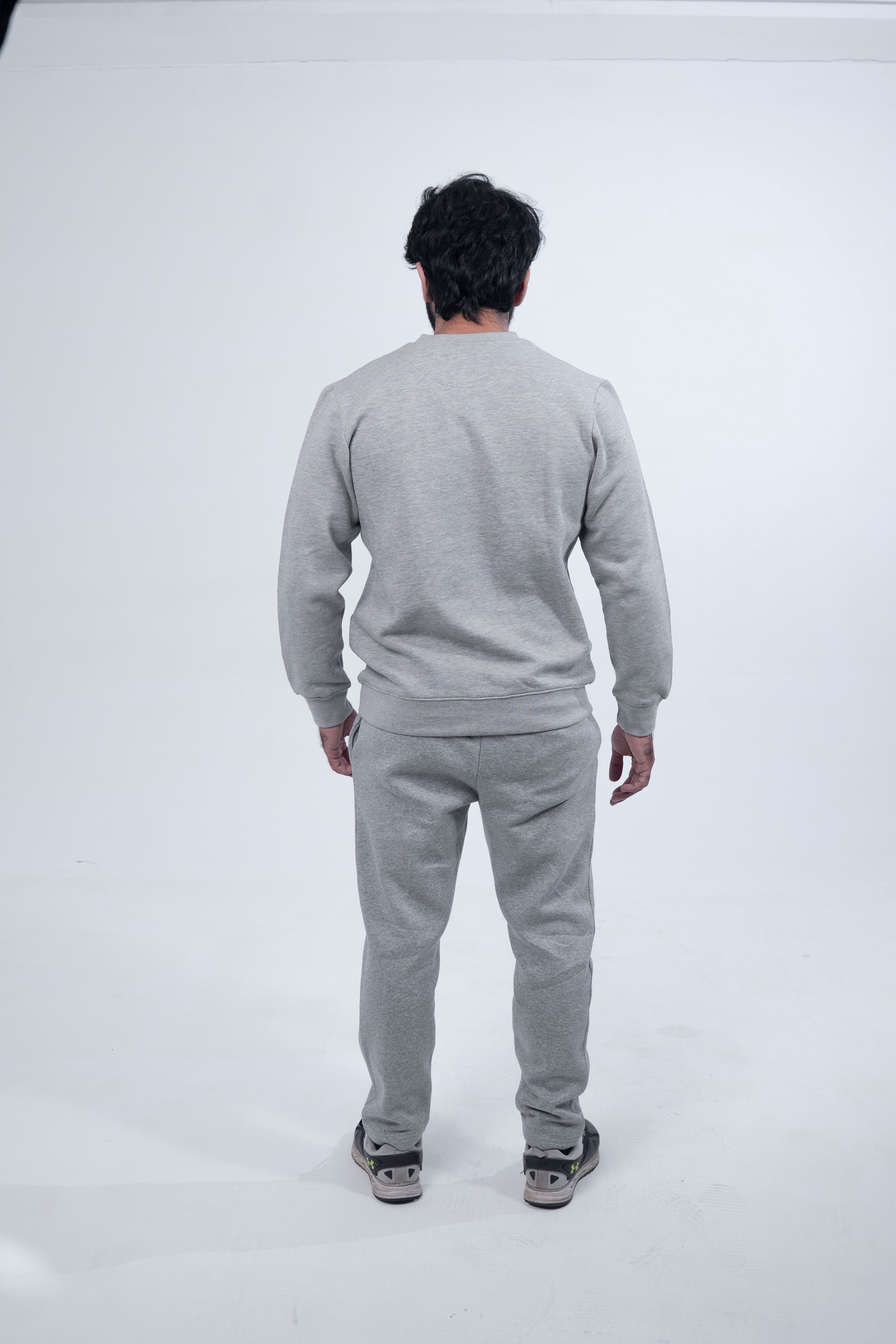 Grey Crew Neck Fleece Track Suit