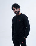 NK Black Embroidered Sweatshirt