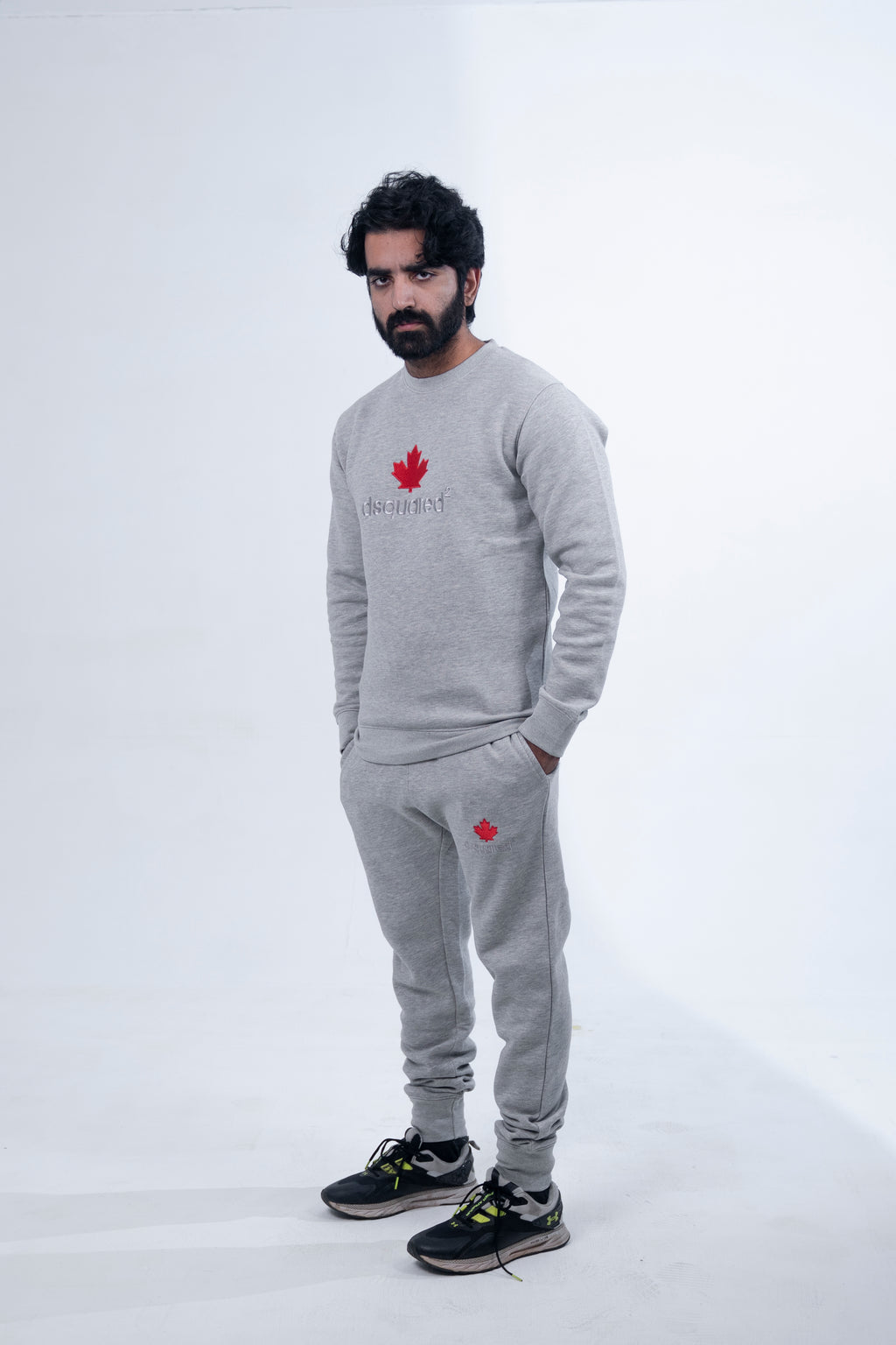 Dsquared2 Grey Round Neck Tracksuit