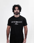 EA BLACK LOGO PRINTED T-SHIRT