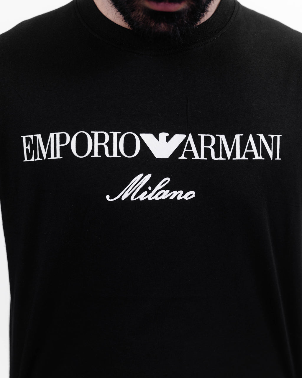 Emporio Armani Milano Logo Premium Cotton T-Shirt