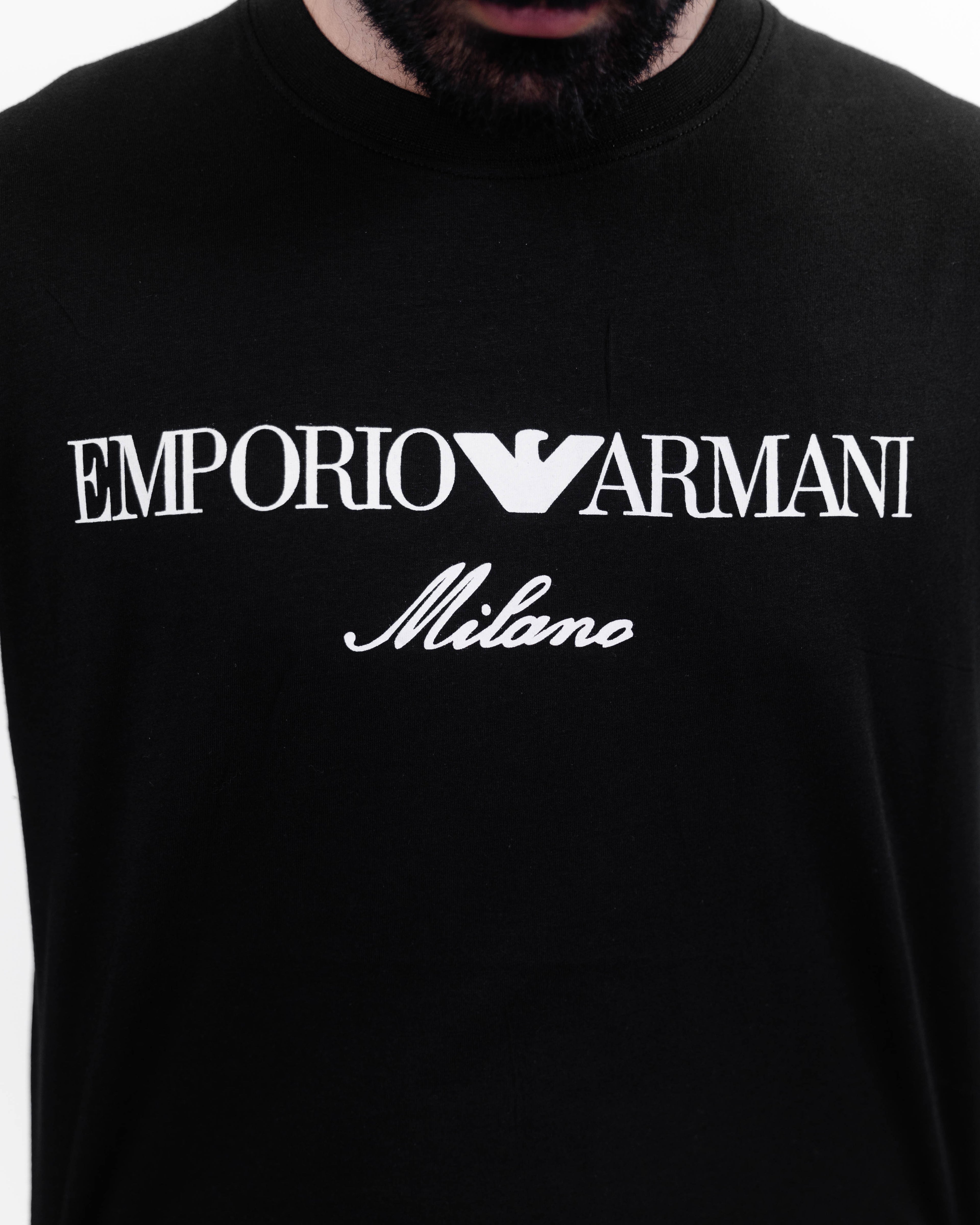 Emporio Armani Milano Logo Premium Cotton T-Shirt