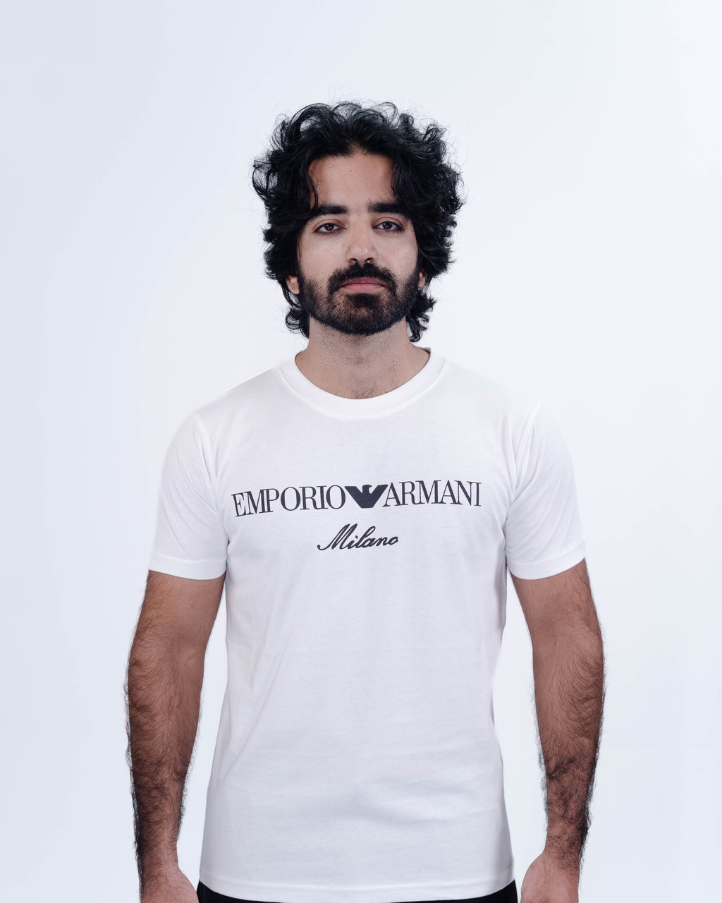 EA BLACK LOGO PRINTED T-SHIRT