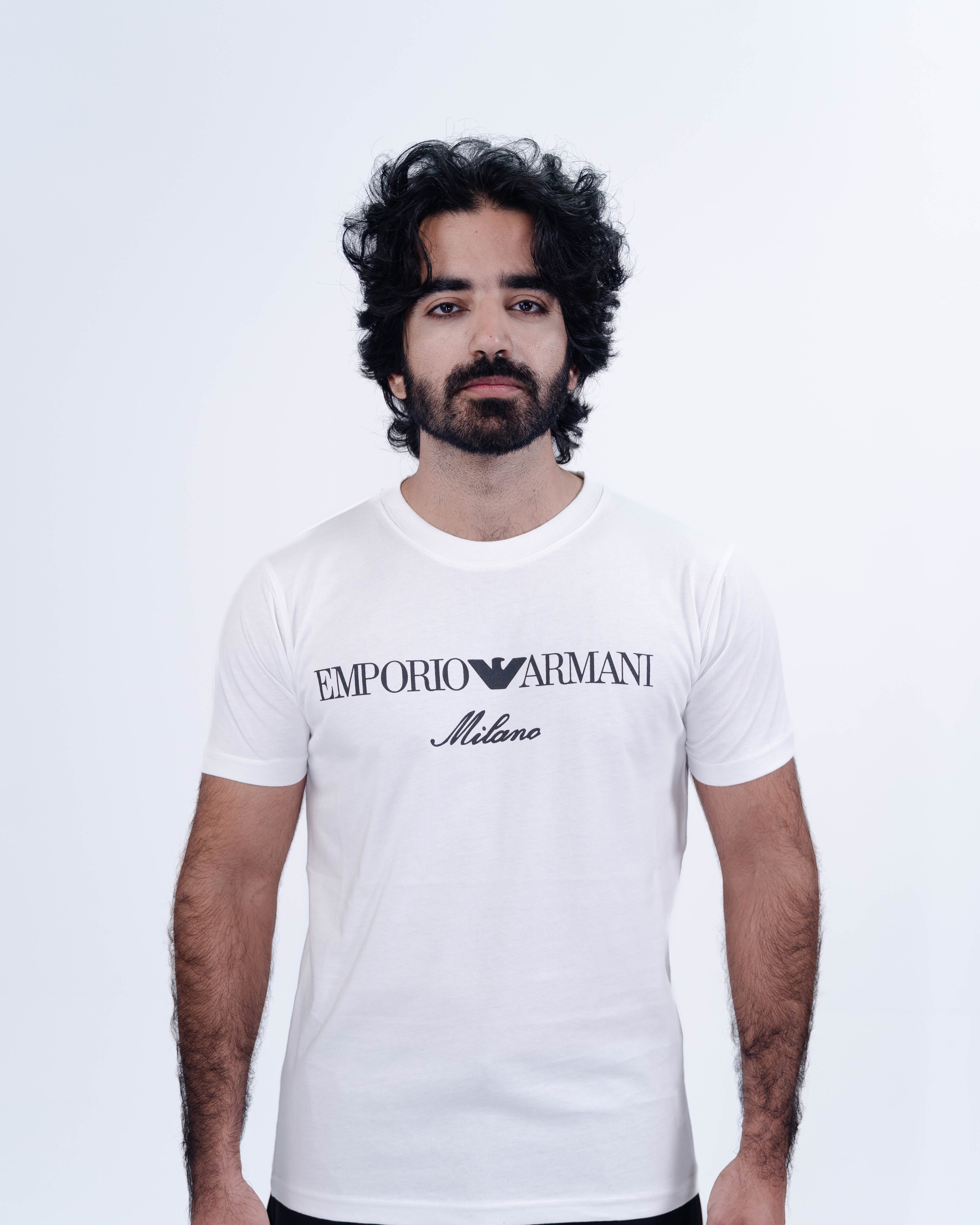 Emporio Armani Milano Logo Premium Cotton T-Shirt