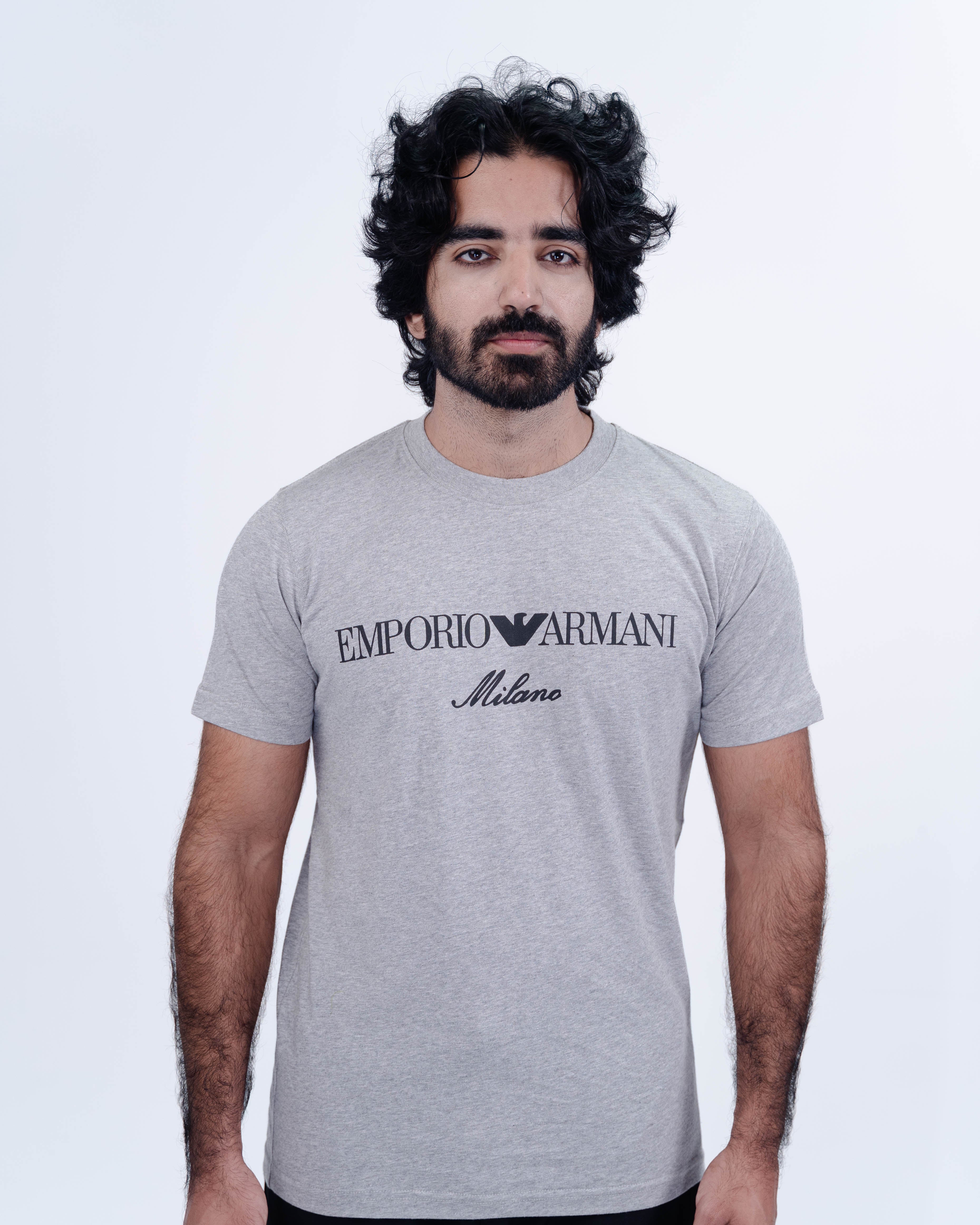 Emporio Armani Milano Logo Premium Cotton T-Shirt