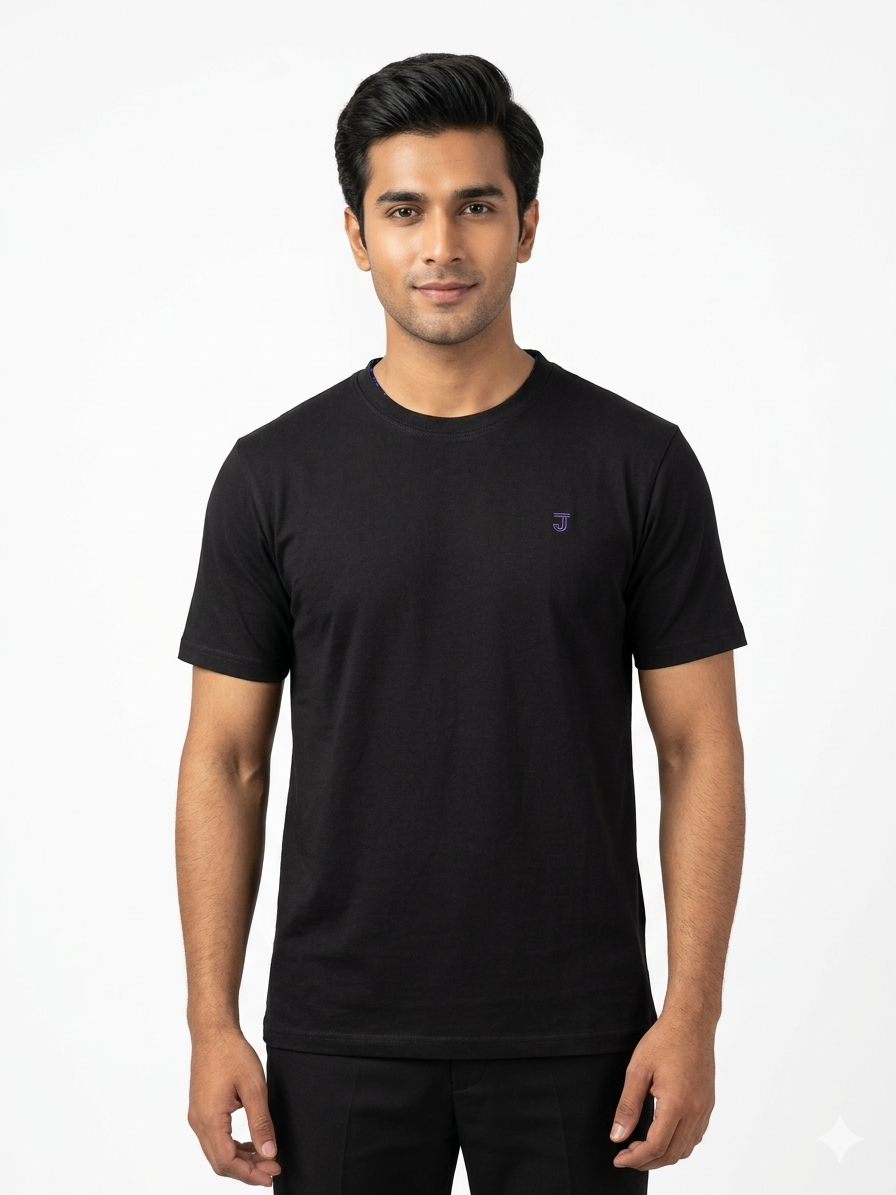 TJ Signature HD Print T-Shirt Black