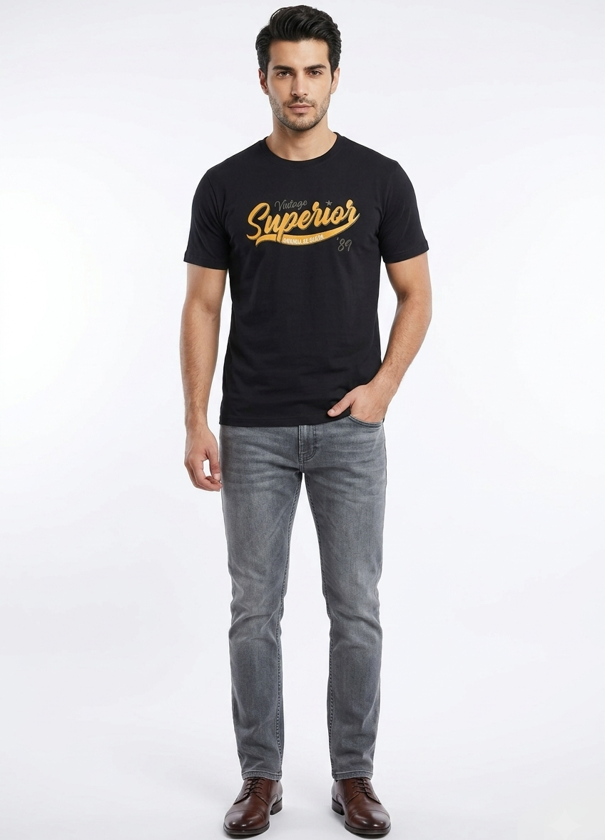 BLACK "VINTAGE SUPERIOR '89" TEE