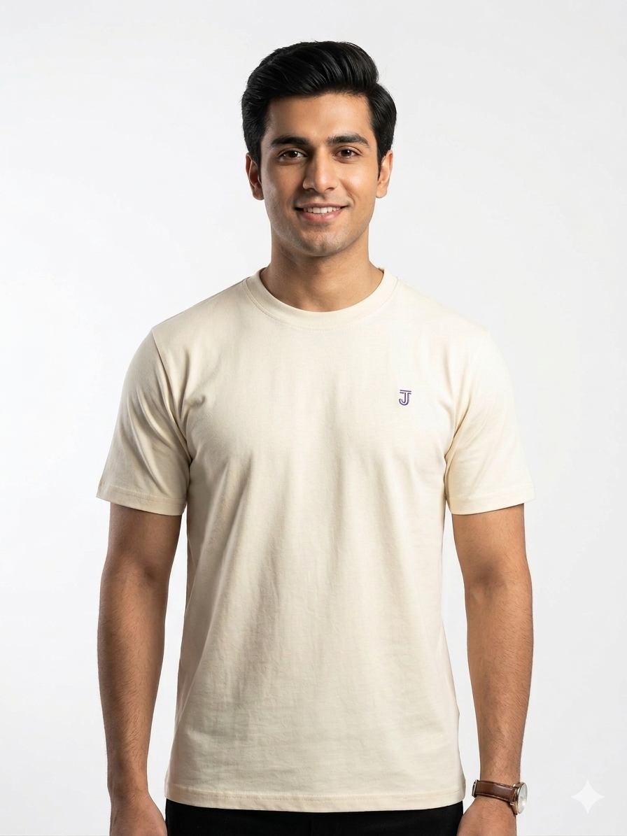 TJ Signature HD Print T-Shirt Off-White