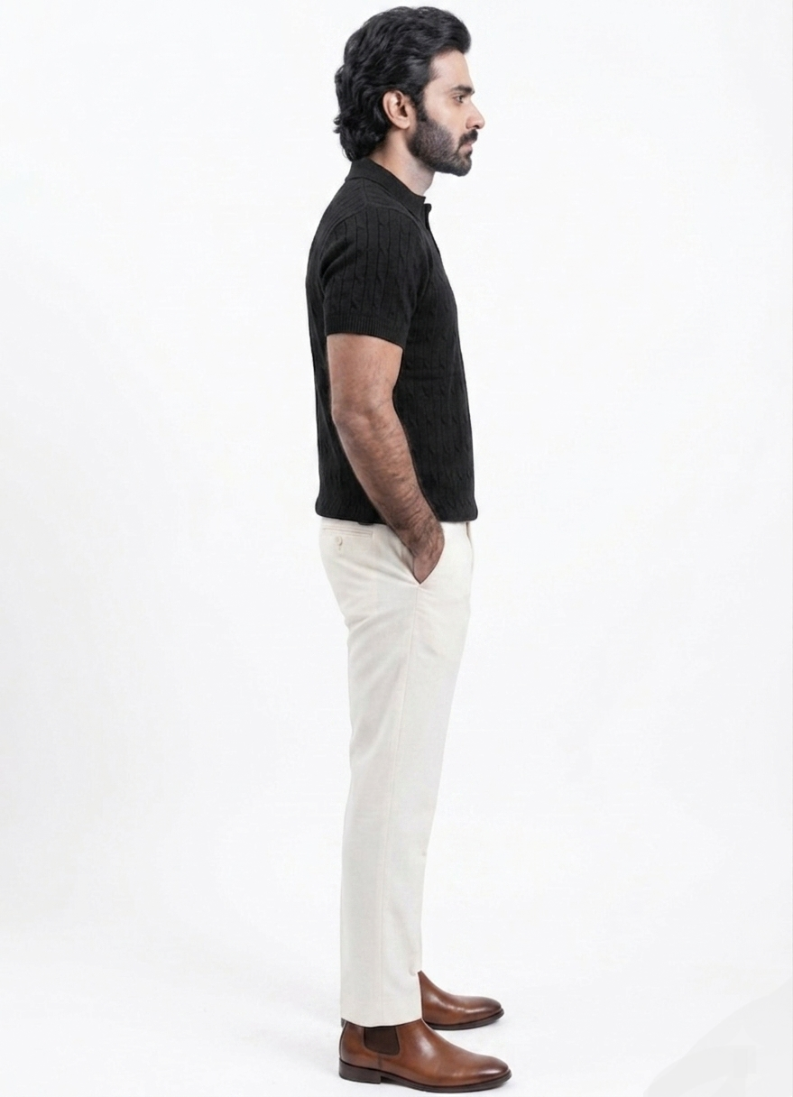 LIMITED EDITION BLACK KNITTED POLO