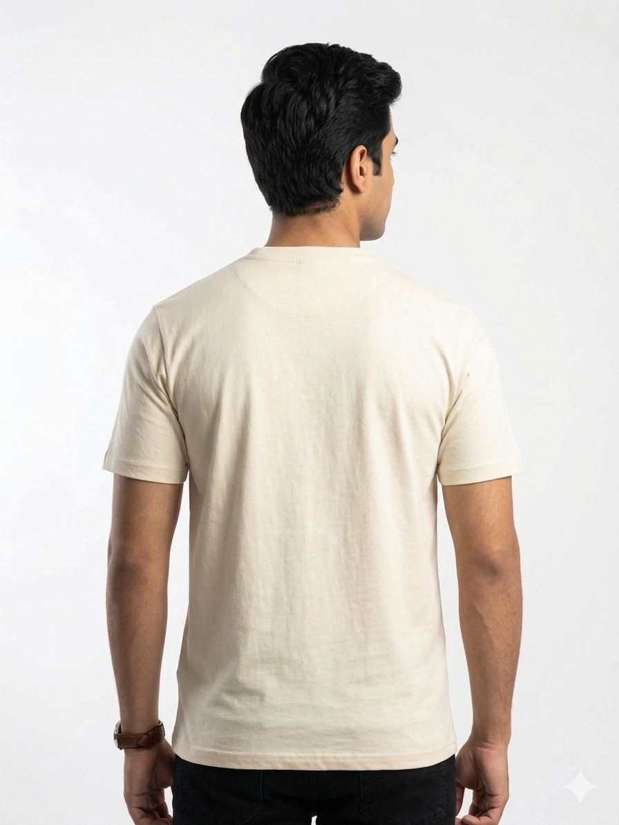TJ Signature HD Print T-Shirt Off-White
