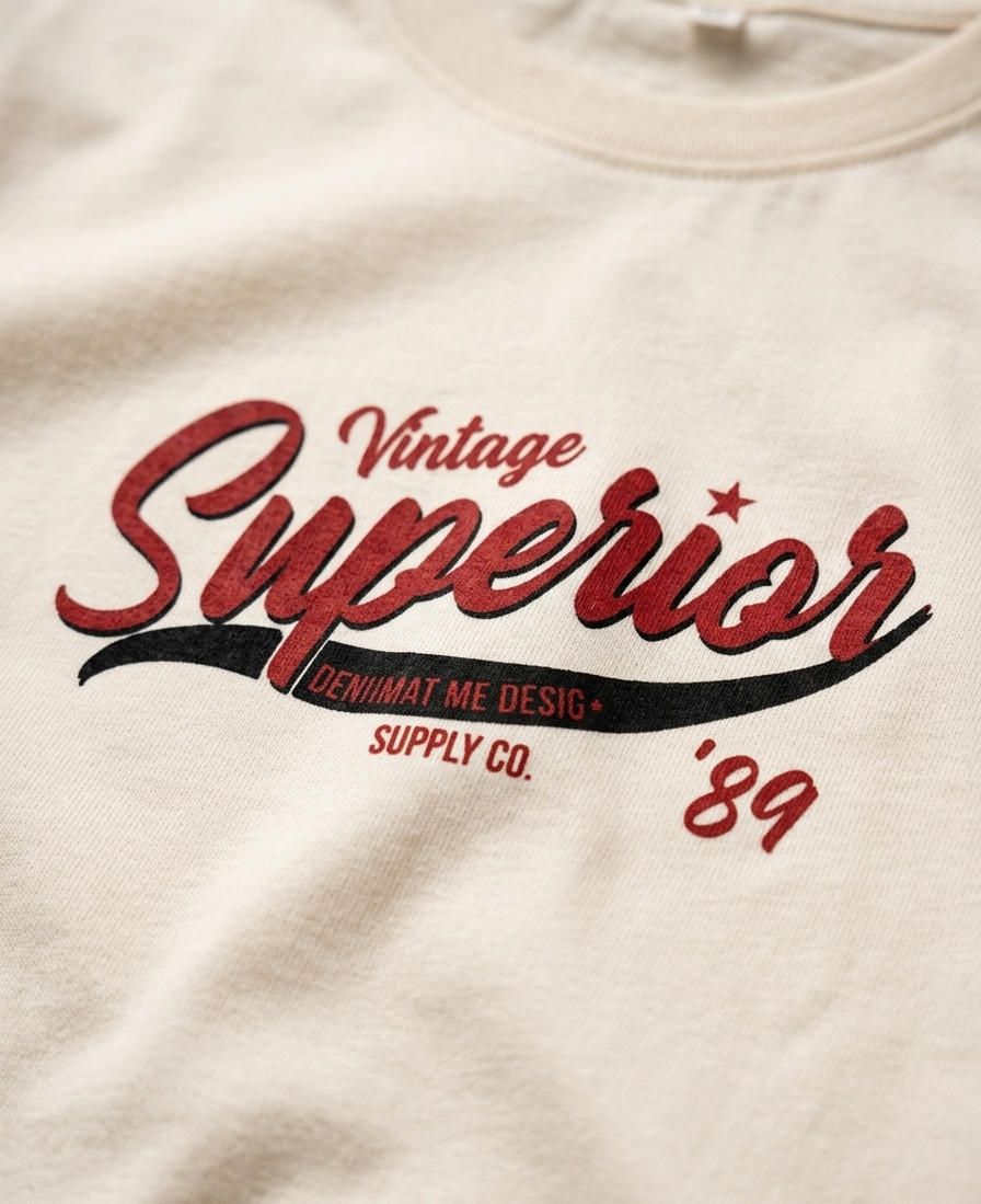Vintage Superior '89 Off-White Premium Graphic T-Shirt