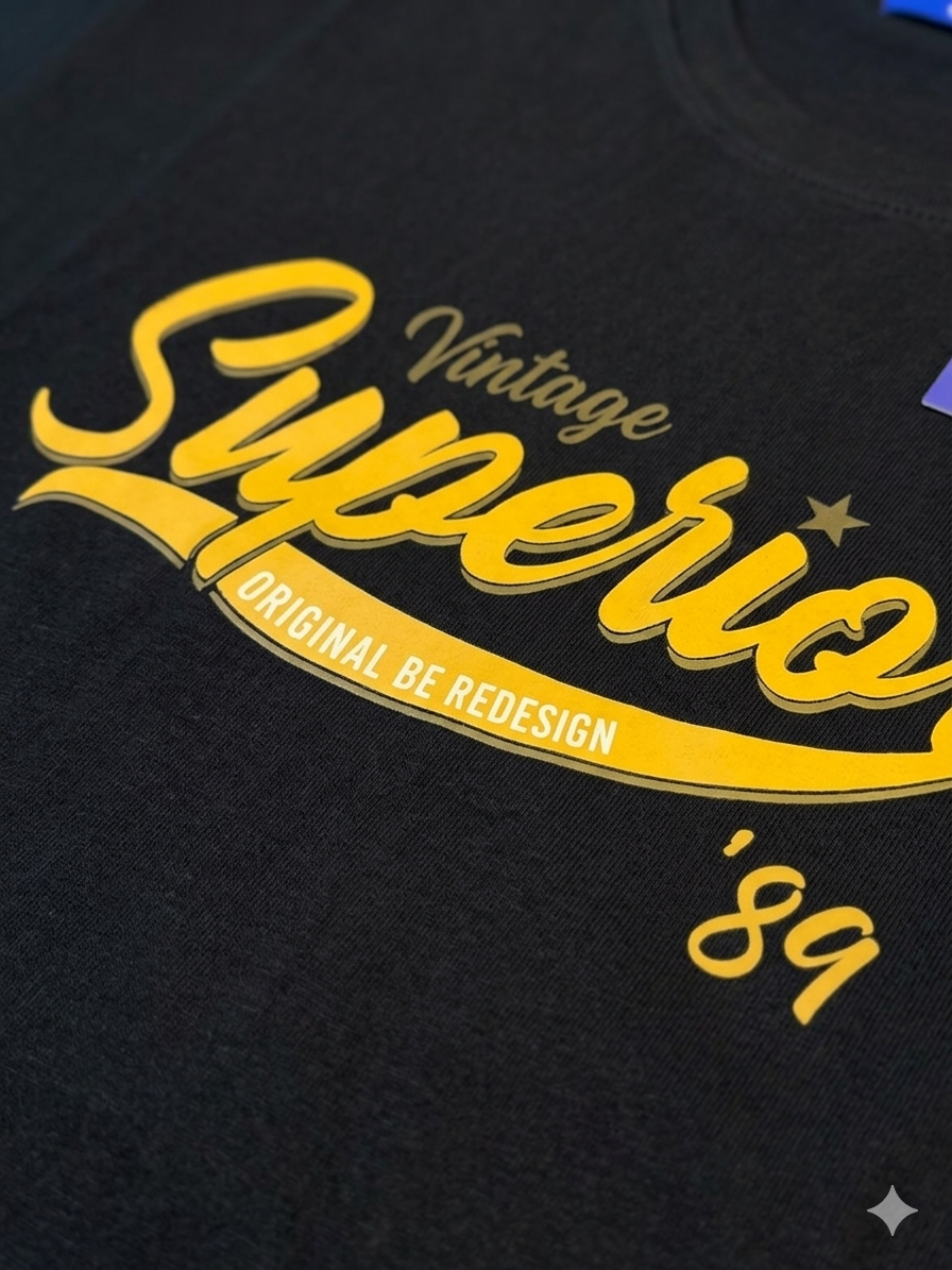 Vintage Superior '89 Black Premium Graphic T-Shirt