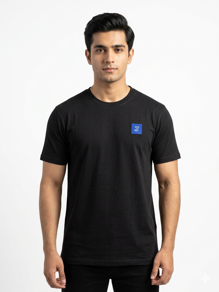 TJ Applique Logo Premium T-Shirt Black