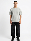 GREY ACID WASH OVERSIZED TEE