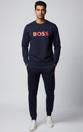 Boss Navy HD Prinitng Round Neck Tracksuit