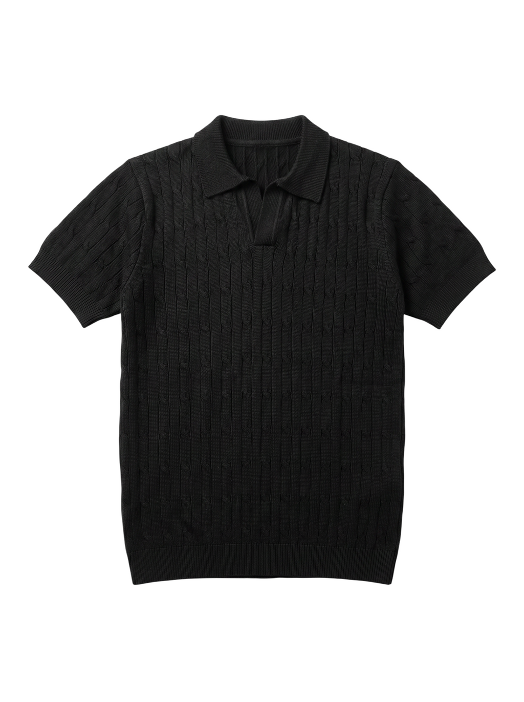 LIMITED EDITION BLACK KNITTED POLO