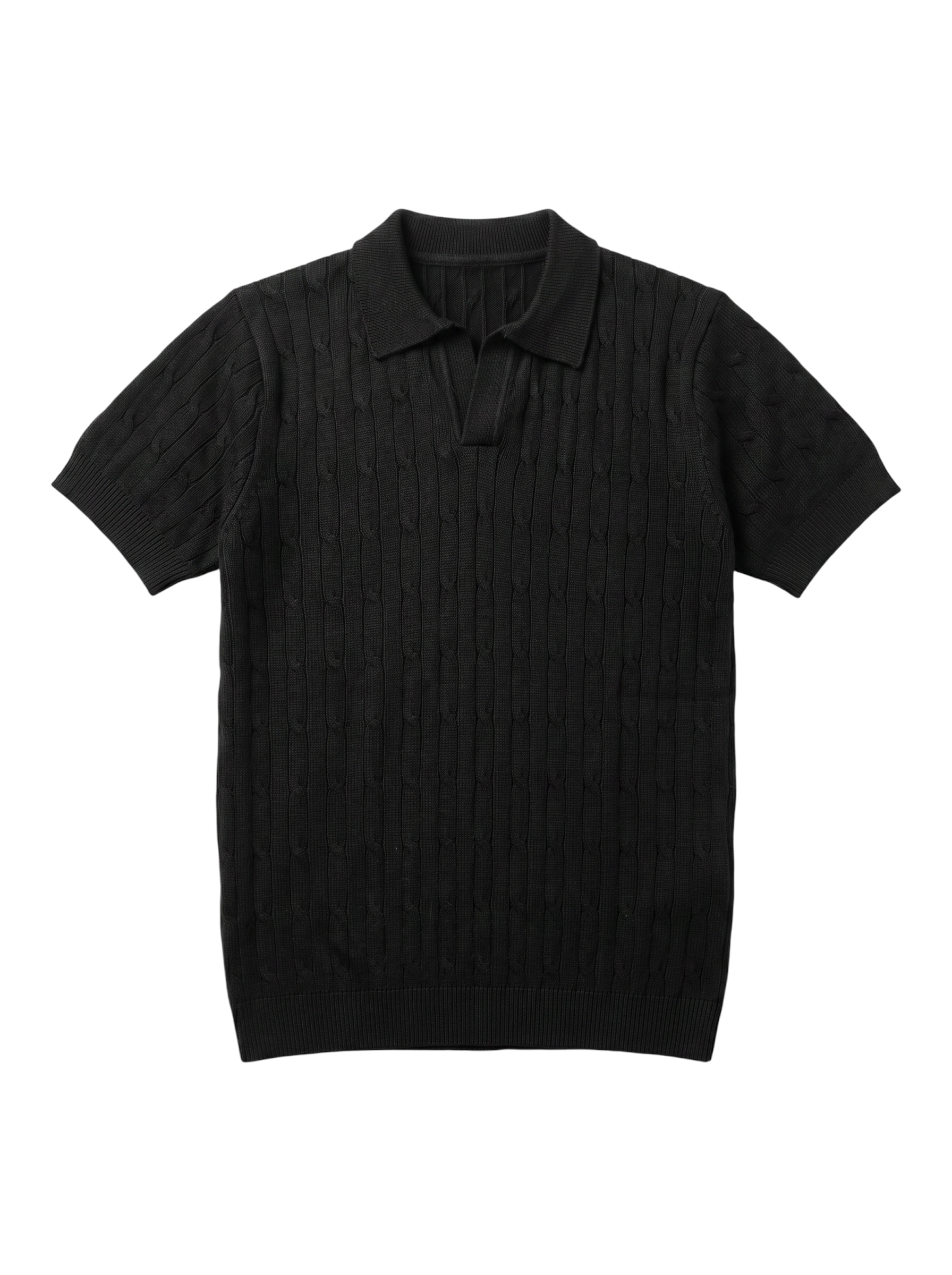 LIMITED EDITION BLACK KNITTED POLO