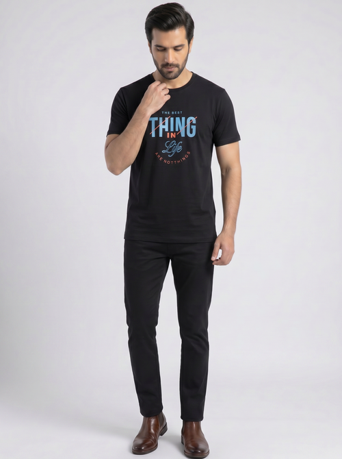 "The Best Things" Premium Black Graphic T-Shirt