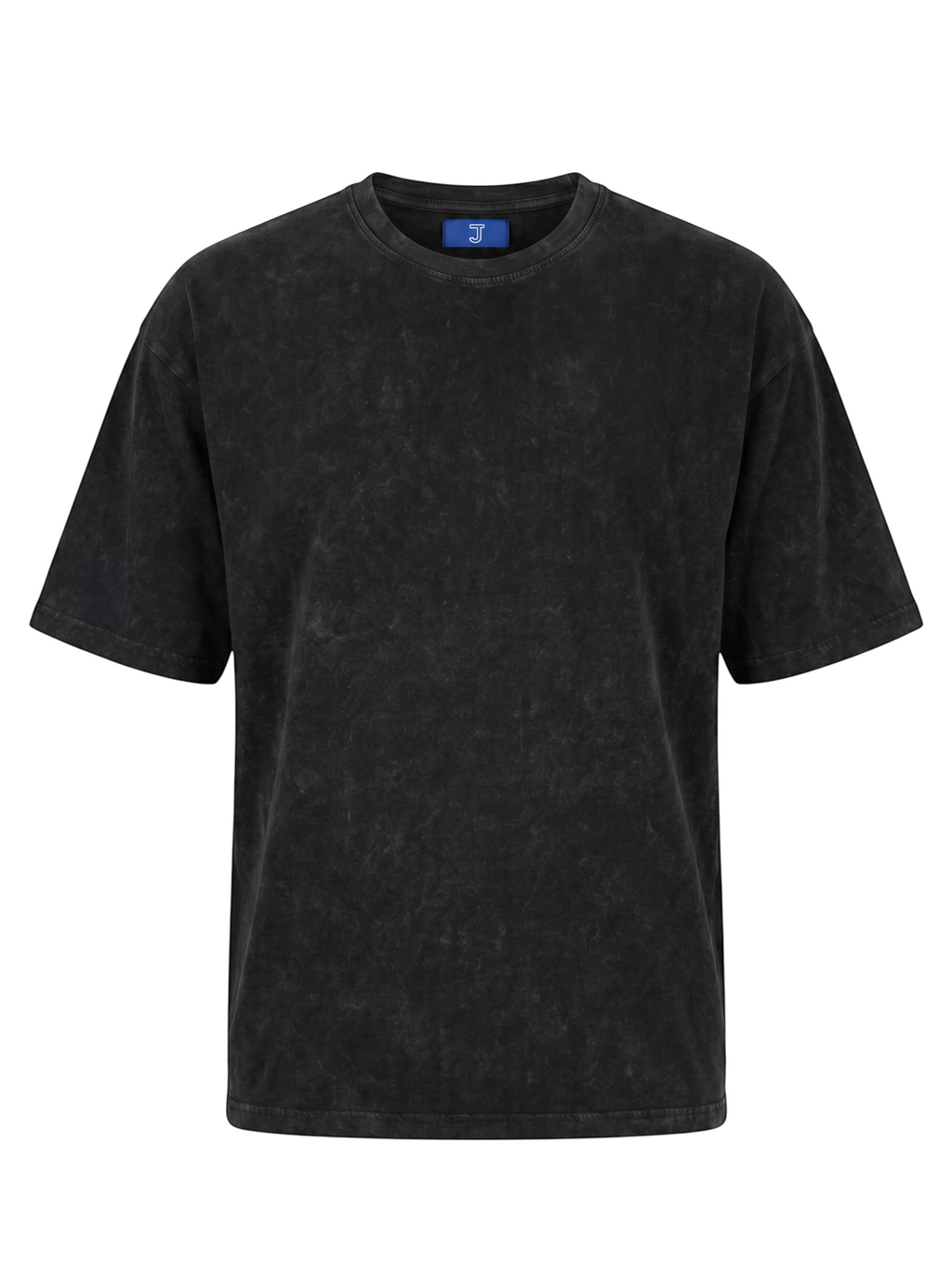 BLACK ACID WASH OVERSIZED TEE