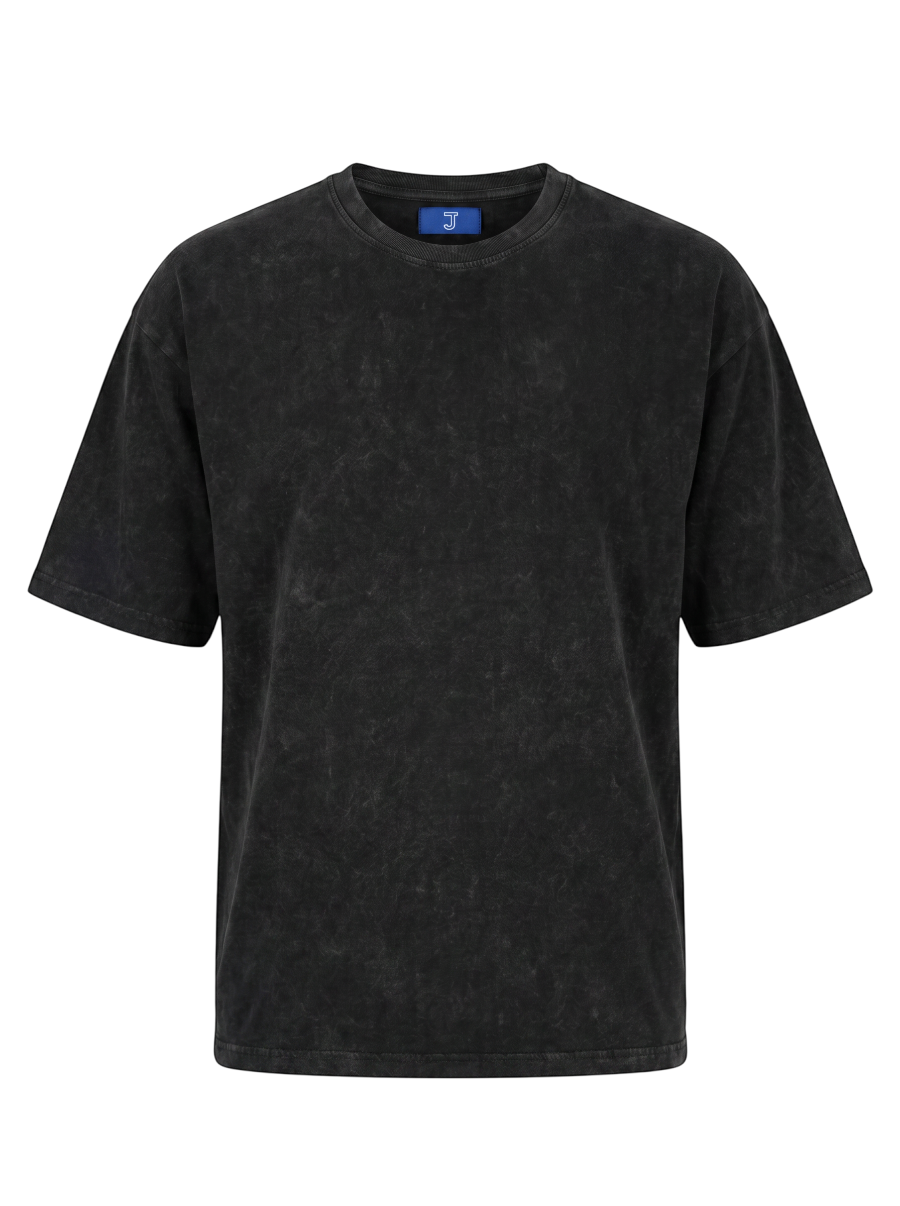 BLACK ACID WASH OVERSIZED TEE