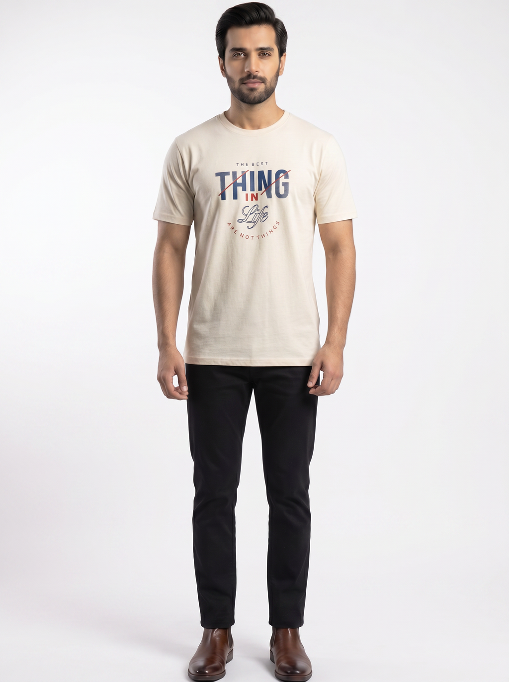 "The Best Things" Premium Off-White Graphic Tee