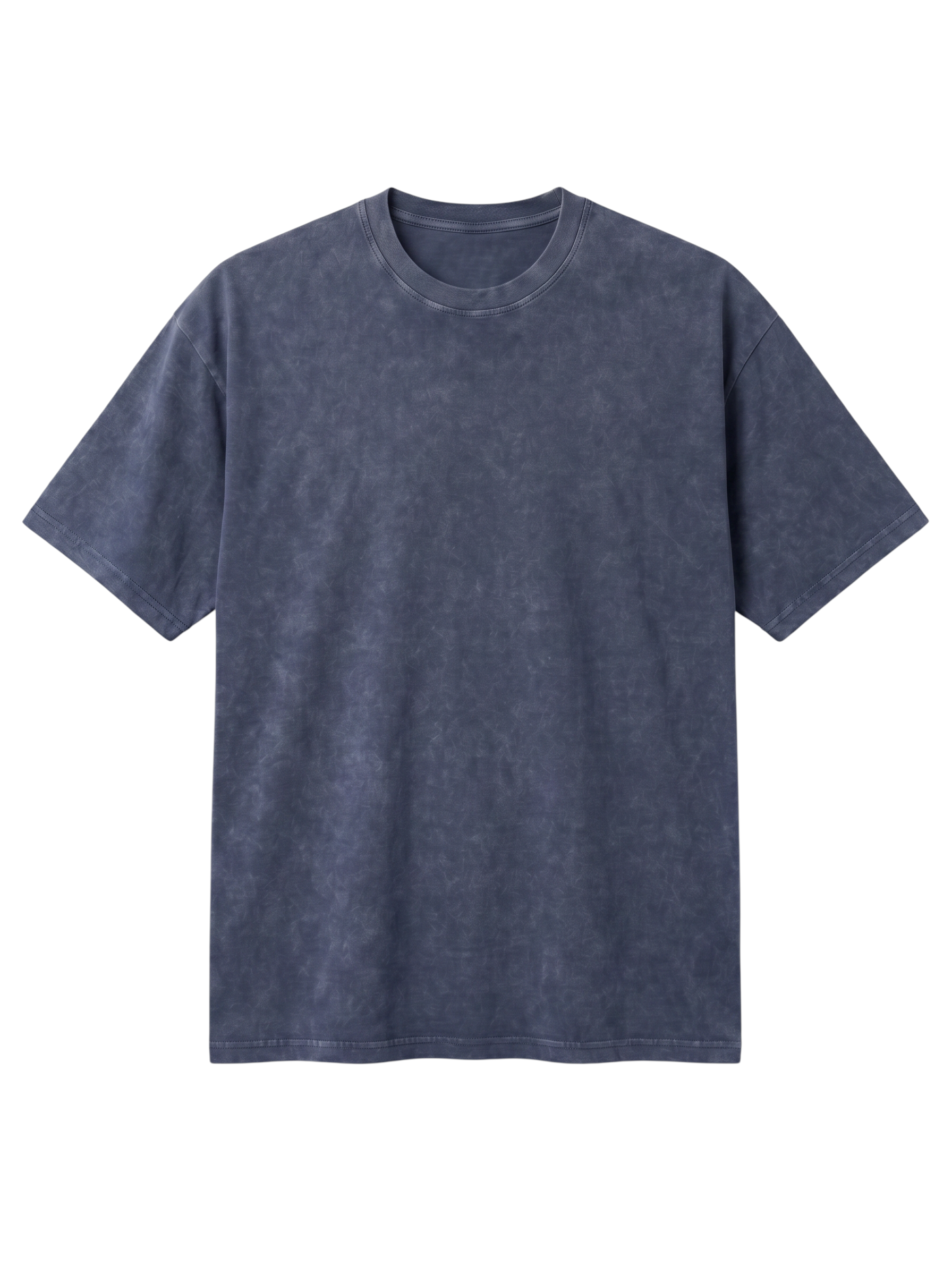 NAVY ACID WASH OVERSIZED TEE
