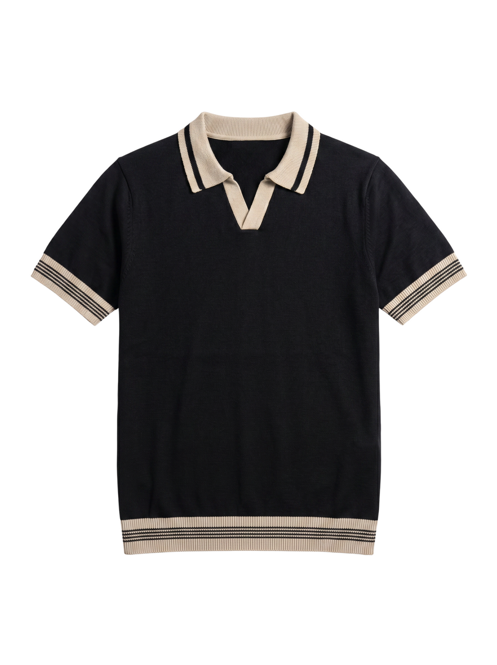 BLACK OLD MONEY KNITTED POLO