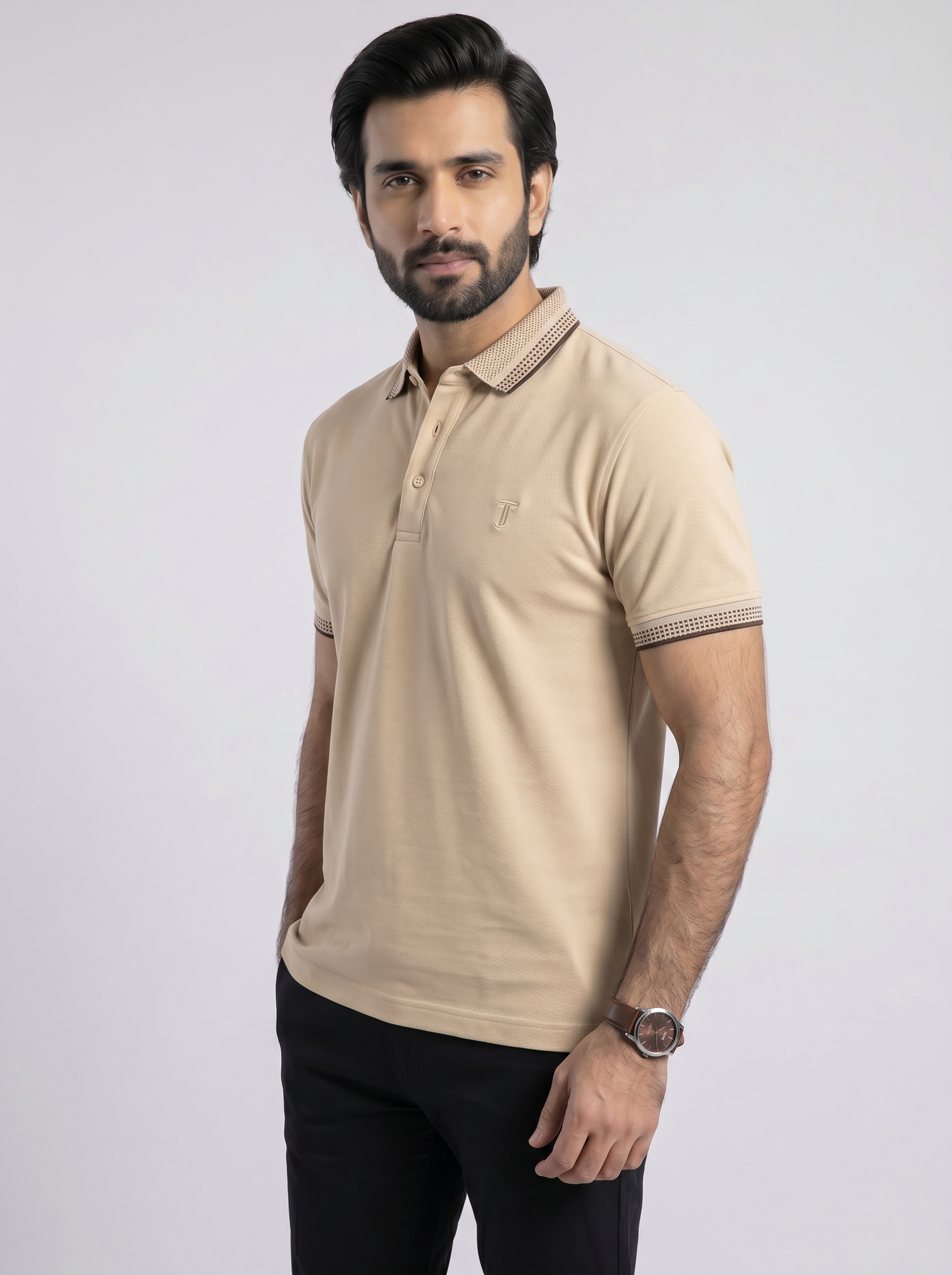 TJ BEIGE SIGNATURE POLO
