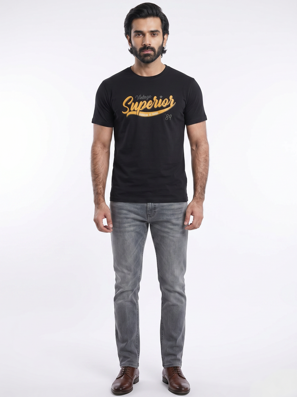 BLACK "VINTAGE SUPERIOR '89" TEE