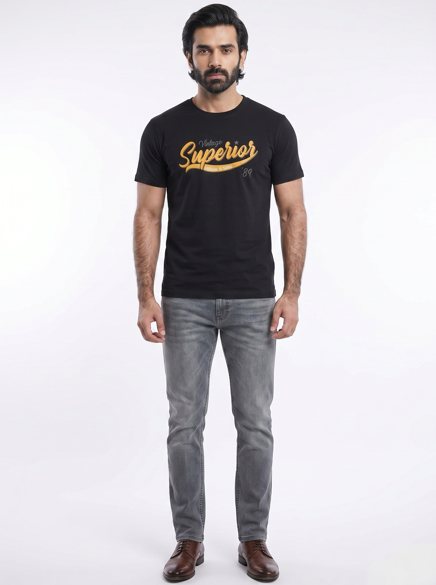 BLACK "VINTAGE SUPERIOR '89" TEE